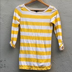 Yellow and White Striped Shirt